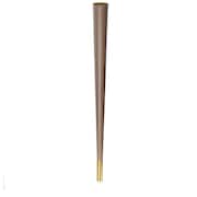 DESIGNS OF DISTINCTION 29" Round Tapered Leg and 4" Satin Brass Ferrule - Walnut with Semi-Gloss Clear Coat Finish 01240029WLSB8